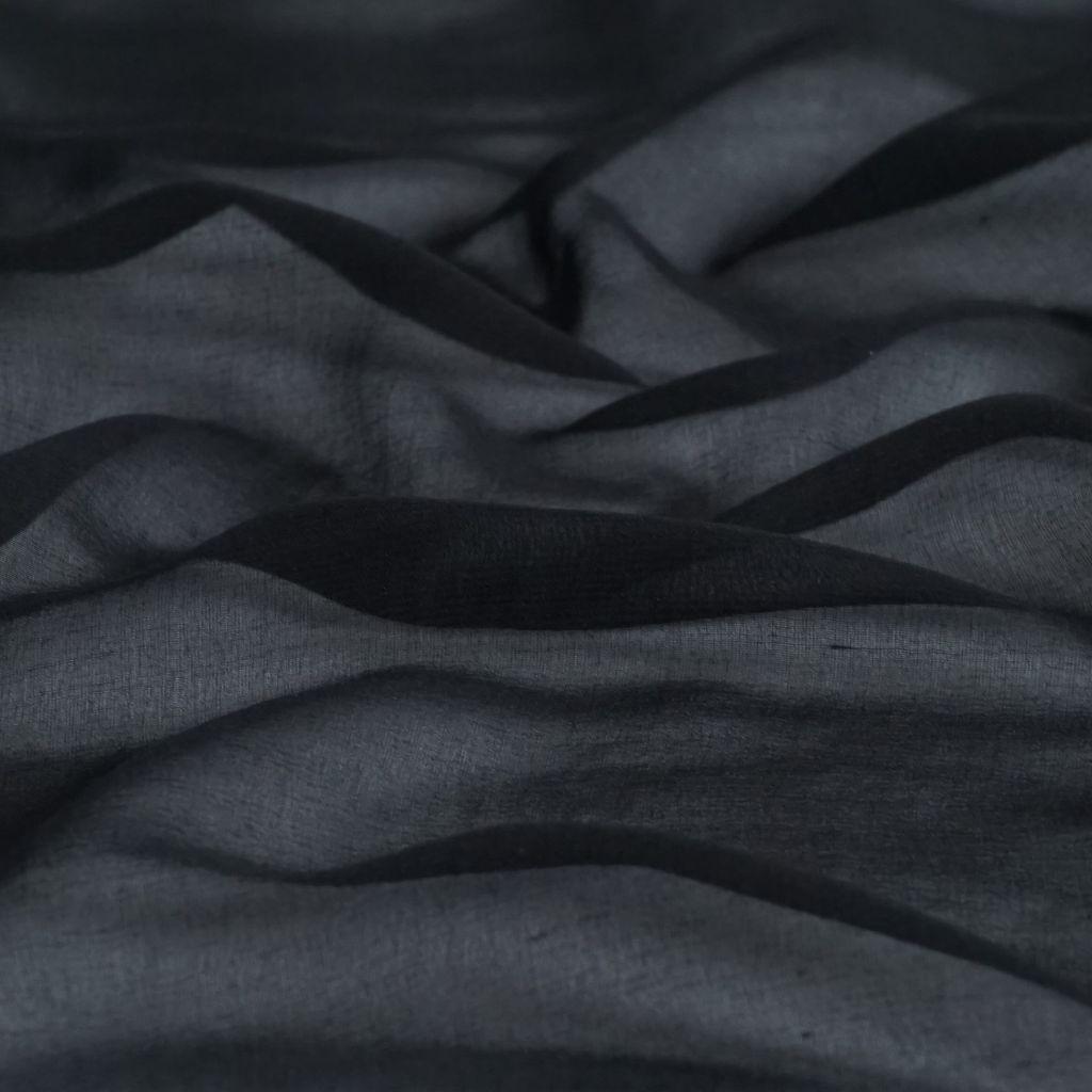 Seidenchiffon matt schwarz